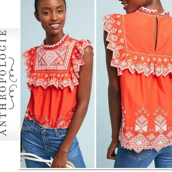 Anthropologie Tops - Anthropologie Briar Embroidered Blouse